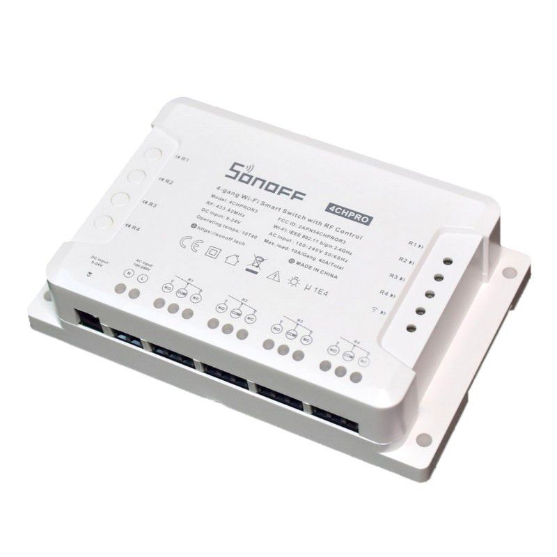 Sonoff 4ch pro r3 wi fi smart switch with rf control схема подключения